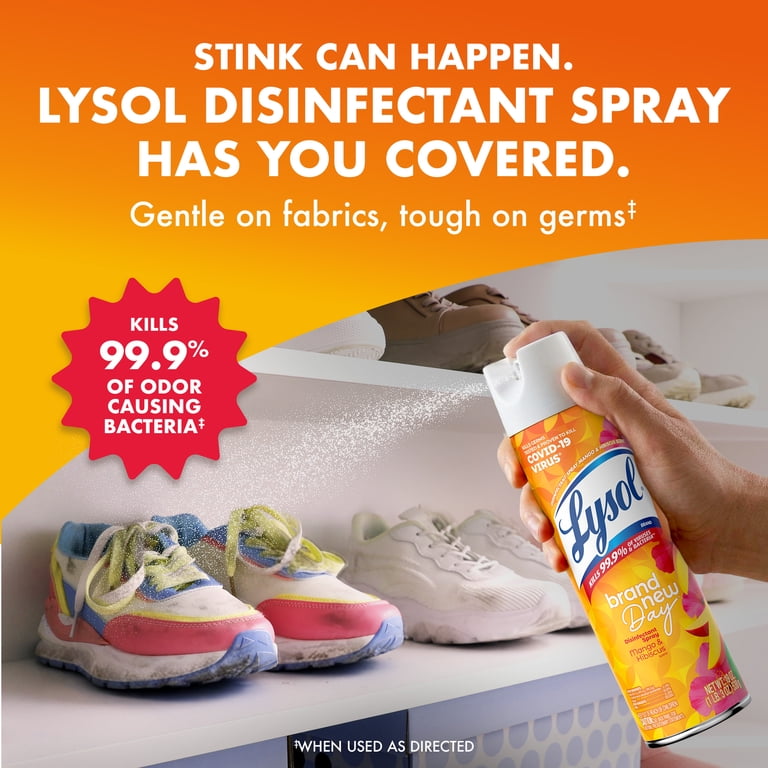 Lysol Disinfectant Spray Mango Hibiscus 19 fl oz 2 Pack Kills 99.9