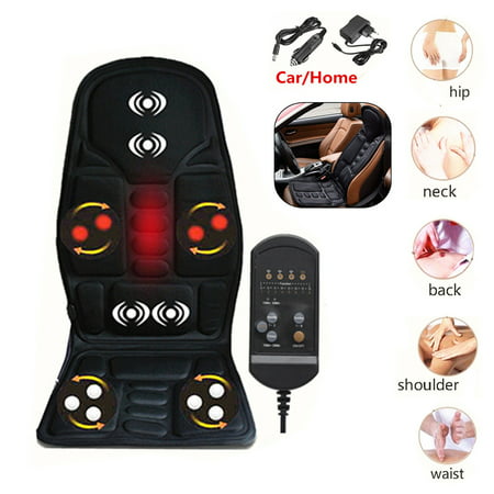 8 Mode 3 Intensity Car Chair Heat Full Body Infrared kneading Rolling Vibration Massager Mat Pad Seat Cushion with Heat for Body Relief,Upper Lower Back, Hips, Lumbar (Best Chair For Lower Back And Hip Pain)