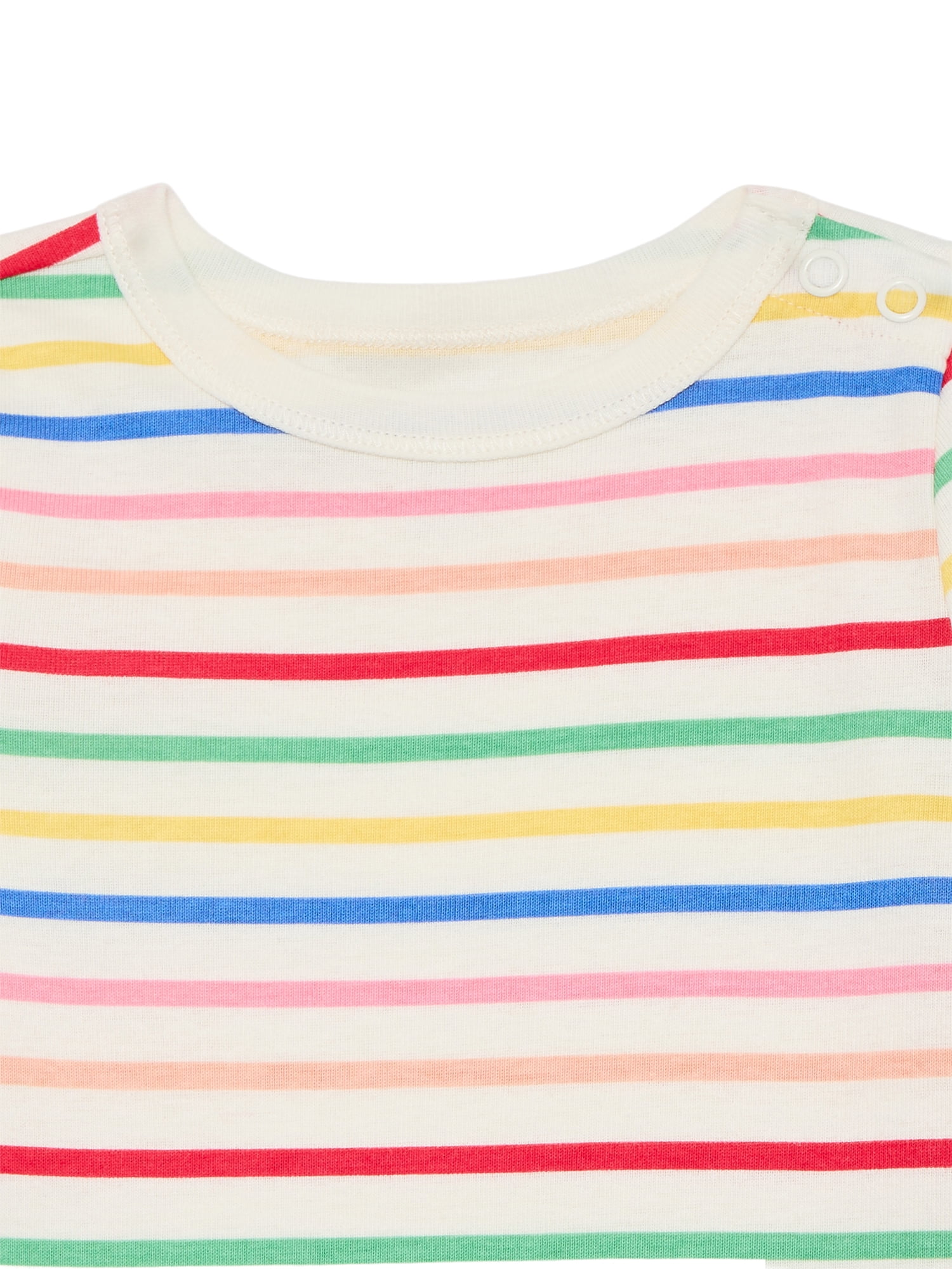 Wonder Nation Baby Girl Short Sleeve Bodysuit, Sizes 0-24 Months