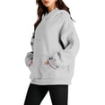 thumbnail image 3 of Sudaderas con Capucha Extragrandes para Mujer, Sudaderas de Forro , Suéteres de Moda para Otoño e Invierno Fresno 4XL, 3 of 9