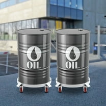 55 Gal Drum Dolly Heavy Duty Barrel Cart 1200 lbs with Swivel Casters Steel 27.08*27.08*7.36in