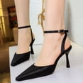 thumbnail image 5 of Women's Pumps Stiletto High Heel Ankle Strap Pointed Toe 8CM Pump Party Dress, 5 of 6