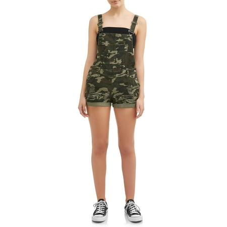 - Juniors' Distressed Rolled Cuff Shortalls