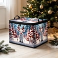 thumbnail image 4 of Christmas Foldable Storage Box, Holiday Ornament Clothes Storage Bin with Lid Handles, Large Capacity Decorative Christmas Organizer, Home Storage Gift, 4 of 6