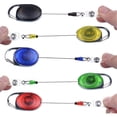 thumbnail image 3 of Pack of 5 Different Colors Translucent Retractable Carabiner Reels for Id Badge Holders, Key Cards and Id Cards,Assorted Colors, 3 of 5