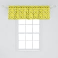 thumbnail image 2 of Notre Dame de Paris Window Valance, Repetitive Pattern of Capital City of France, Curtain Valance for Kitchen Bedroom Decor with Rod Pocket, 54" X 18", Yellow White, by Ambesonne, 2 of 2
