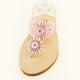 Palm Beach Sandals PB1016-7.5 Sandales en Cuir pour Femmes&44; Rose & Blanc - Taille 7.5 – image 1 sur 1