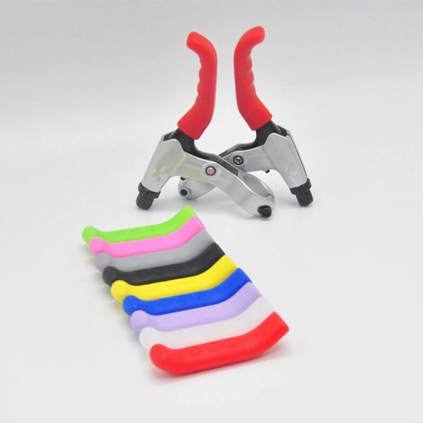 2@#Bicycle Brake Handle Cover Bike Brakes Silicone Sleeve 1pair Universal Type Brake Lever Protection Covers Cycling AccessoryTransparent 1 pair He Qiyong unisex