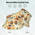 thumbnail image 5 of Bingfone Mushrooms And Rainbows Peace Bucket Hat For Men Women,Packable Reversible Printed Sun Hats,Fisherman Outdoor Travel Hiking Beach Caps, 5 of 9