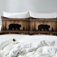 thumbnail image 4 of Rustic Farmhouse Bed Sheets Country Cabin Bear Sheet Set Twin,Tree Branches Woodland Camo Hunting Wildlife Bedding Sheets For Teen Men Camouflage Animal Bed Sheets Set 3 Pcs, 4 of 6
