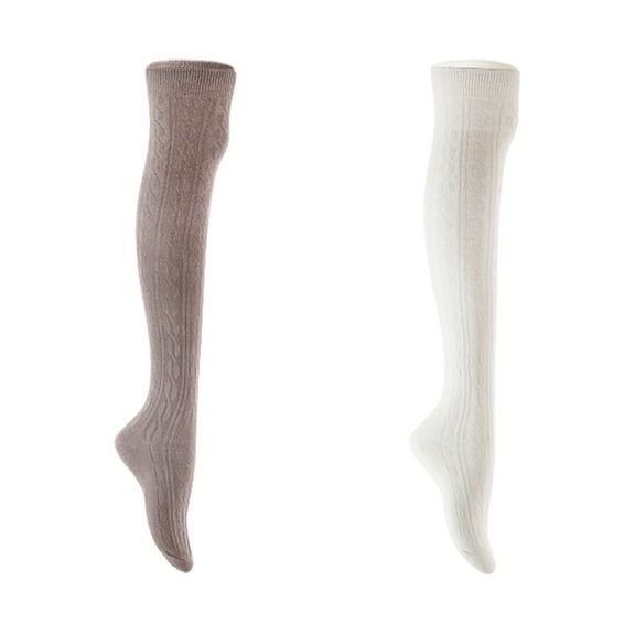 Lian LifeStyle Cute Big Girl's Women's 4 Pairs Cotton Crew Socks, HR1790 Size, (6-9) Color (Cream, Navy, Blue, Yellow)