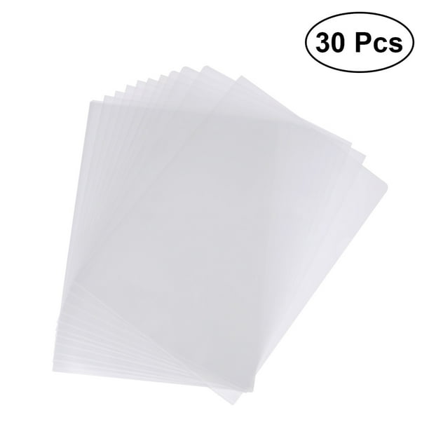 OUNONA 30PCS A4 Transparent Stationery File Folder Waterproof L Type ...