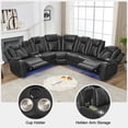 thumbnail image 3 of Othniel Power Reclining Sectional Couch with Bass Speaker,Wireless Charger,LED/Reading Light Gray, 3 of 9