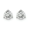 thumbnail image 3 of 14K White Gold Earring Stud Women'S Diamond Lab Grown Round, 3 of 3