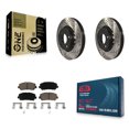 thumbnail image 1 of Transit Auto Front Coated Drilled Slotted Disc Brake Rotors and Ceramic Pads Kit for Car Mazda CX-5 KDC-100267, 1 of 11