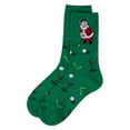 thumbnail image 3 of MeMoi Women's Golfing Santa Holiday Crew Socks - Womens - Female, 9-11, Green, 3 of 3