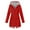 Red, variant on Funicet Waterproof Long Hooded Polyester Rain Coats (Women's S)