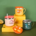 thumbnail image 3 of Vaso de leche para niños de acero inoxidable 316 con escala Vaso de aprendizaje para bebés de doble capa Vaso recto para beber, 3 of 3