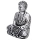 thumbnail image 3 of Estatua de Buda, figura sentada china, adorno de resina plateada, suministros budistas, decoración del hogar, 3 of 8