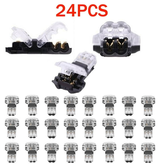 24PCS Low Voltage T Tap Wire Connectors 3 Way Wire Connector for 18-22AWG Wire