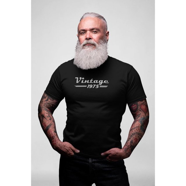 50th Birthday Gift for Men - Vintage 1975 Retro - 50th Birthday Shirt, Casual Sporty Tee, Summer Gifts