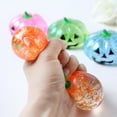 thumbnail image 6 of Halloween Fidget Toys - Pumpkin Stress Squishy Squeeze Balls Halloween Treat Bags Gifts Stress Relief Sensory Toys for Halloween Fidget Party Favors Halloween Decor(Orange), 6 of 6