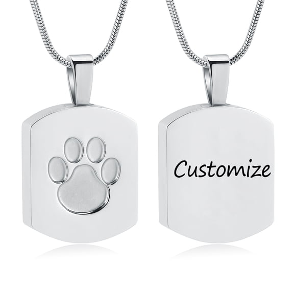 Cremation Jewelry for Ashes Urn Necklace for Ashes Memorial Dog Ashes Necklace Cremation Necklace Pet Keepsake Necklace Pawprint Ashes Holde Necklace