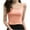Pink, variant on Women's Square Neck Crop Tank Tops Dressy Casual Sleeveless T Shirts Solid Color Summer Fashion Basic Blouses (Free Size, White)