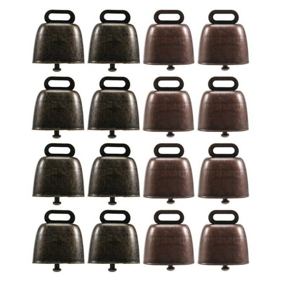 16PCS Cow Horse Sheep Grazing Copper Bells Small Brass Bells Cattle Goat Farm Loud Long Distance Horse Iron Bells