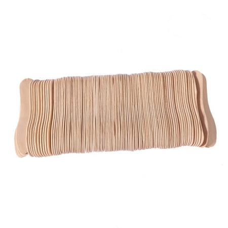 

HOMEMAXS 100pcs Wooden Ice Cream Spoons Wood Taster Spoons Popsicle Paddles Spoon