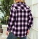 thumbnail image 1 of Women Shirt Women Plaid Blouse Lapel Breathable Single Breasted Mid Long for Office ANGGREK Otros, 1 of 7