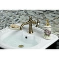 thumbnail image 2 of Kingston Brass KS3543NX Hamilton One-Handle Single-Hole Bathroom Faucet with Push Pop-Up Drain, Antique Brass, 2 of 7