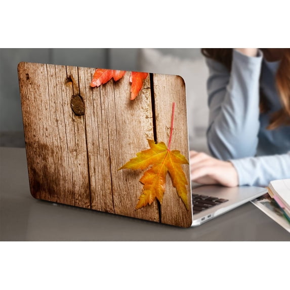 KSK KAISHEK Hard Shell Cover Only for Old MacBook Air 13 inchs( Not Retina Display, 2010 - 2017) + Black Keyboard Cover Model A1466 & A1369, No USB-C Wood grain 16_2