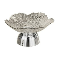 Deeceymbur Fruit Plate Gold Silver Color Luxury Design Drainage Tray for Living Room Coffee Table Snack Bowl High End Serving Platter for Home Decor