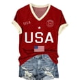thumbnail image 6 of MEICHEN 4th Of July Shirts For Women Summer USA Star Stripes Graphic Tees Memorial Day Outfit 250th Anniversary USA Shirt, 6 of 7