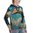 thumbnail image 6 of Kdxio Blue Watercolor Duck Print Womens Oversized Hoodies Sweatshirts Hooded Pullover Tops Sweaters Casual-XX-Large, 6 of 7