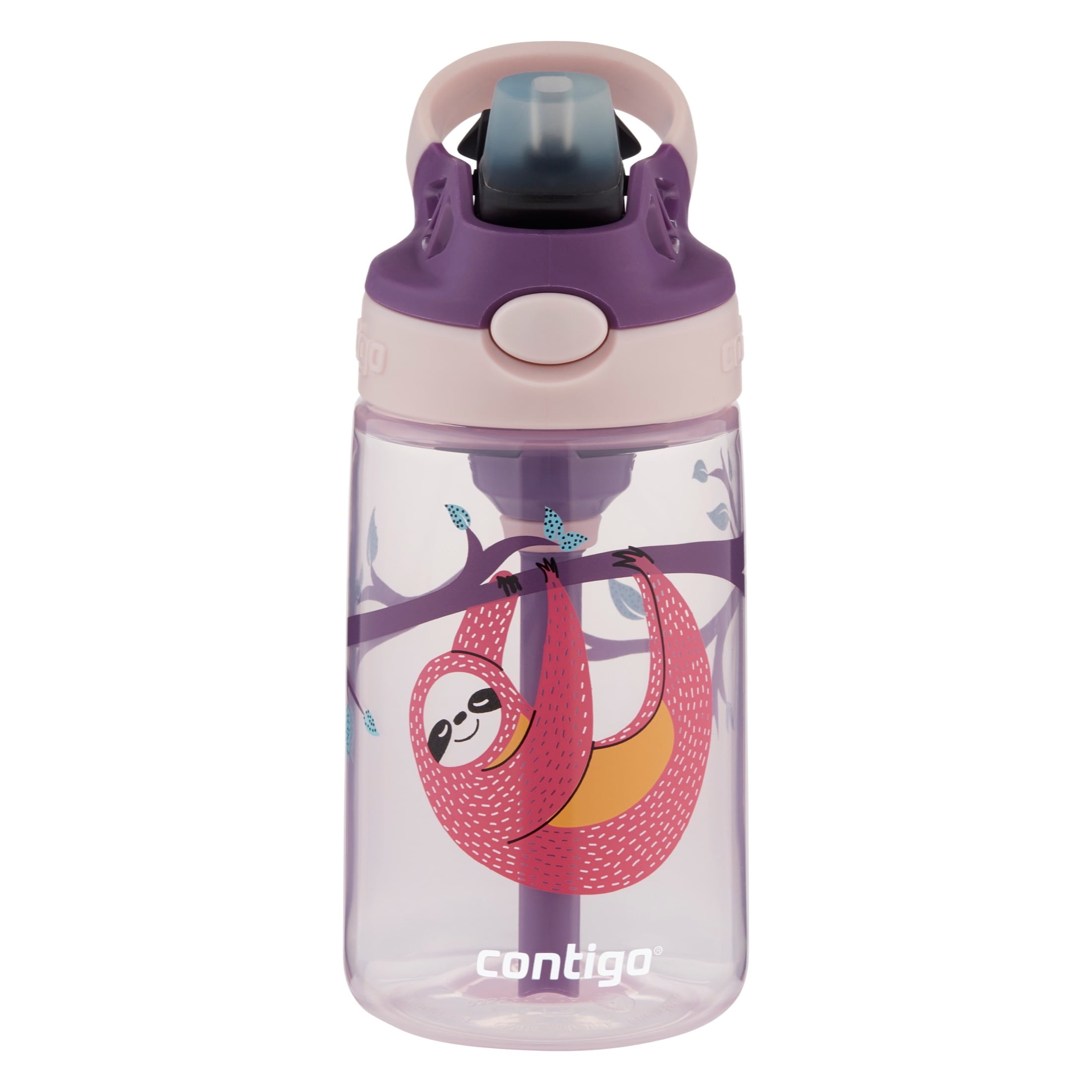 Contigo Kid's 14 Oz Autospout Straw Water Bottle - Blue Raspberry Hedgehog  : Target