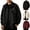 Black, variant on Men's Snap Button Flight Jacket Vintage Oxford Cloth Windbreaker Workwear Zip Pockets Loose Fit Casual Coat for Daily Commute Street