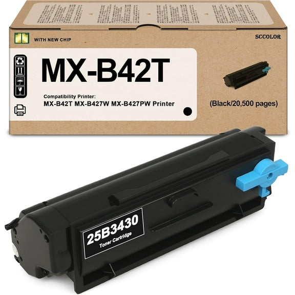 MX-B42T Toner Cartridges Compatible MX-B42T 25B3430 Black Toner Cartridge Replacement for Sharp MX-B42T MX-B427W MX-B427PW Laser Printer (20,500 Pages High Yield)
