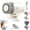White, variant on Car Clip on Air Conditioner Fan – USB rechargeable fan with powerful semiconductor cooling, lightweight and portable for cars, beaches, or umbrellas.