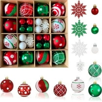 Waipfaru Christmas Balls Ornaments for Xmas Tree,50Pcs Shatterproof Christmas Tree Decorations, 2.36" Hanging Xmas Ball Ornaments Set for Holiday Party Decoration