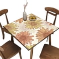 thumbnail image 1 of Elastic Edge Fitted Card Table Covers, Flower Pattern Printed on Stretchable Polyester Table Cover, for Outdoor Patio and Indoor Kitchen Dining Party, Fit for 54"" x 54""Square Table, 1 of 1
