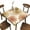 Flower 4, variant on Elastic Edge Card Table Covers Fitted Square, Flower Pattern Printed on Stain Resistant Polyester Table Cover, for Indoor Restaurant or Outdoor Patio Party Dining, Fit for 36" x 36"Square Table