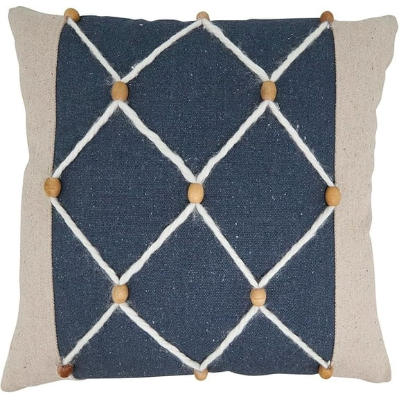 Coastal Rope and Bead Pillow Cover