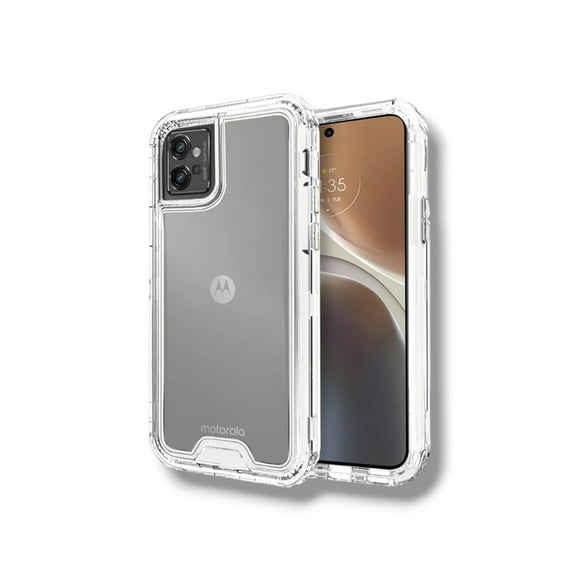 Funda Uso Rudo 360 Clear Para Motorola G32 Más 2 Micas De Cristal