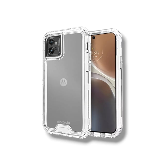 Funda Uso Rudo 360 Clear Para Motorola G32 Más 2 Micas De Cristal