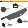 thumbnail image 5 of Retractable Cargo Cover Compatible with Cadillac XT5 2025 Accessories, Rear Trunk Cover Security Shielding Shade No Gap Car Accessory, 5 of 6