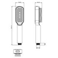 thumbnail image 2 of High-Pressure Shower Black Handheld Shower Head Dual Spray Modes Easy-to-Install Shower Head Bathroom Cleaning, 2 of 6