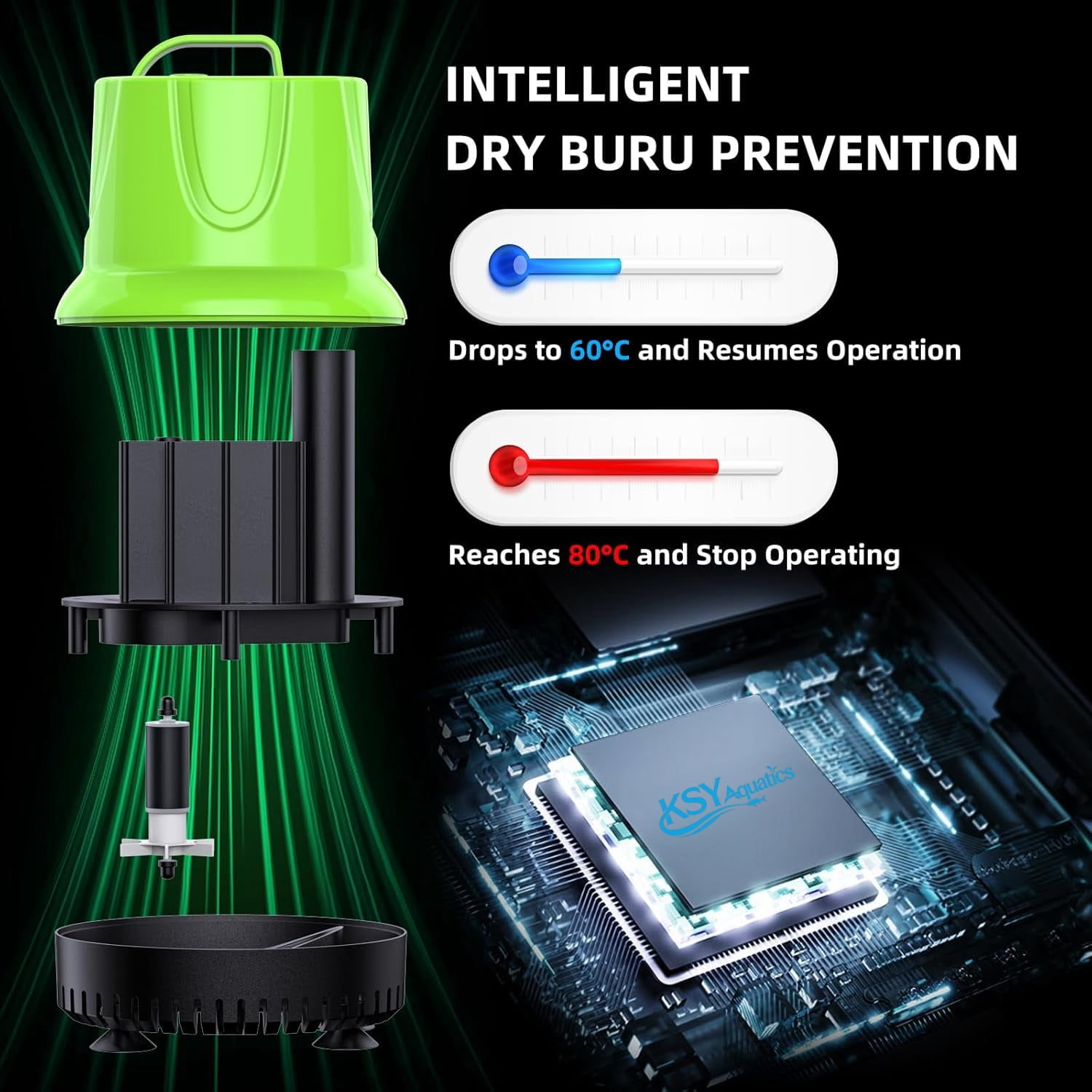 Fountain Submersible Water Pump: 330 GPH 25W Small Sump Pump for Outdoor Pond Hydroponic Statuary Waterfall Aquarium Fish Tank
