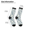 thumbnail image 2 of Fuzoiu Vintage Blue Floral Print Kids Socks For Boys Girls,Grip Crew Socks with Non Slip,Lightweight Stretch Crew Socks,Toddlers Crew Boot Socks, 2 of 5